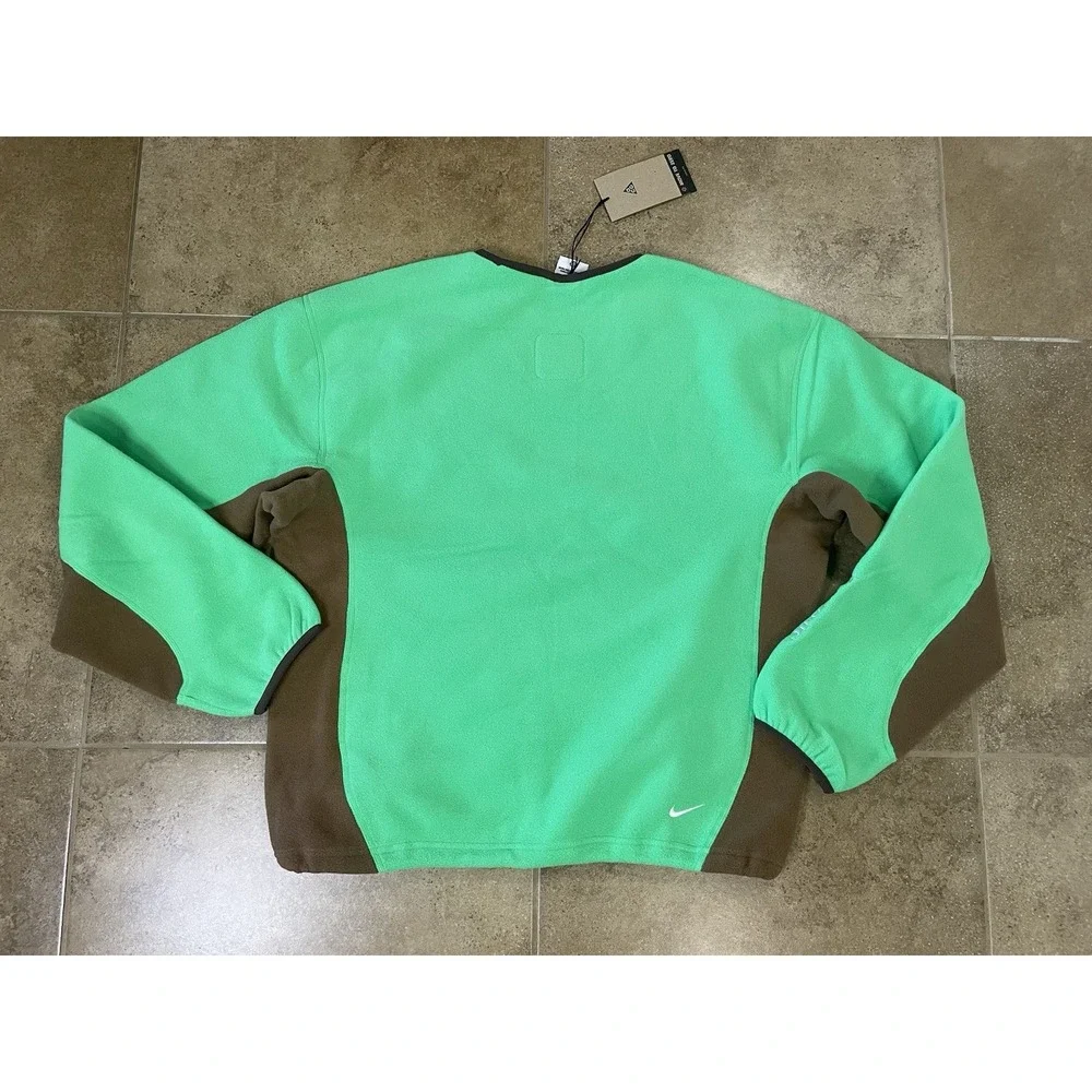 NWT Nike ACG Wolf Tree Mens Sz M Polartec Trail Fleece Crew Pullover HV1117-388